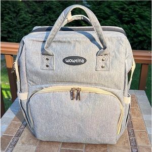 New WOWTINA Baby diaper bag Changing Station. Newborn must have in Grey